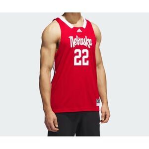 Adidas Nebraska Cornhuskers Swingman Basketball‎ Jersey Red HG8874 Men's Size M